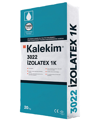 Однокомпонентный, эластичный гидроизоляционный материал 3022 Izolatex 1K Серый порошок, 20 кг, Kalekim